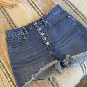 Madewell High rise denim button front edition